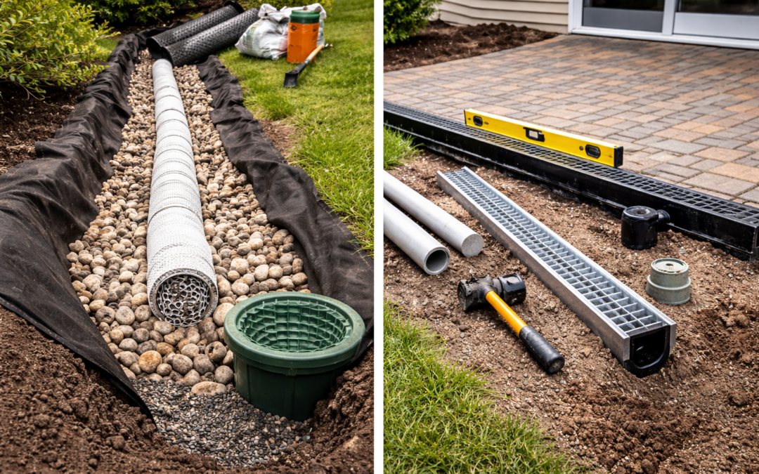 French Drains vs Channel Drains: Which One Solves Your Water Problem